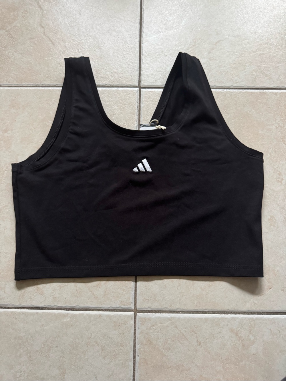 Adidas women’s Black Crop Sports Tank Top